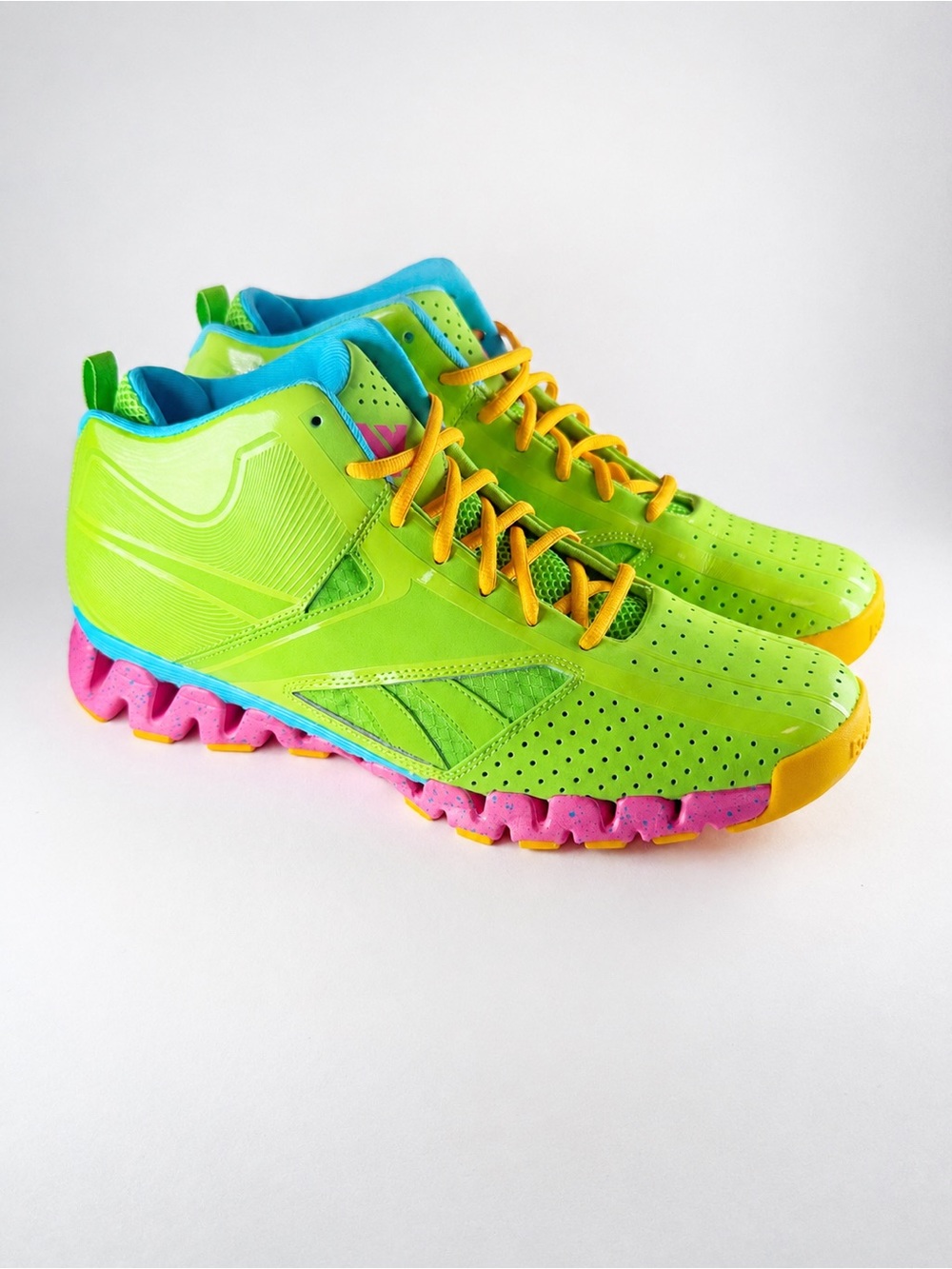 Size 12M- Reebok Wall Fresh Prince Neon Green Blue Pink Yellow Athletic Shoes